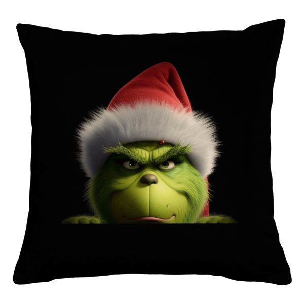 Vankúš bavlnený s potlačou Nakukujúci Grinch 4