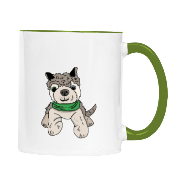 Cup colourful s potiskem Vlček plyšáček Dan 2